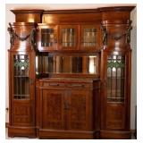 FRENCH ART DECO MAHOGANY VITRINE BUFFET