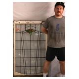 ENGLISH ART DECO STAINED GLASS PANEL