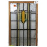 ANTIQUE ENGLISH STAINED GLASS PANEL
