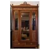 FRENCH CARVED OAK ARMOIRE