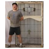 ANTIQUE IRISH STAINED GLASS WINDOW