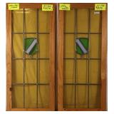 TWO ANTIQUE FRENCH STAINED GLASS PANELS