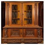 FRENCH RENAISSANCE REVIVAL VITRINE BOOKCASE