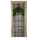 ENGLISH ART DECO STAINED GLASS PANEL
