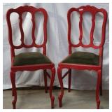 PAIR OF FRENCH SHABBY CHIC SIDE CHAIRS