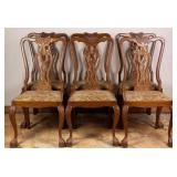 SET OF 6 ENGLISH CHIPPENDALE STYLE CHAIRS