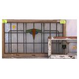 TWO ENGLISH STAINED GLASS PANELS