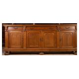 FRENCH CARVED OAK SIDEBOARD