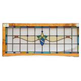 FRENCH ART NOUVEAU STAINED GLASS PANEL
