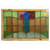 ANTIQUE FRENCH STAINED GLASS PANEL