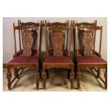 SET OF 6 FRENCH RENAISSANCE STYLE FIGURAL CHAIRS