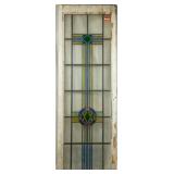 ANTIQUE CONTINENTAL STAINED GLASS PANEL