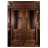 MONUMENTAL FRENCH RENAISSANCE REVIVAL BOOKCASE