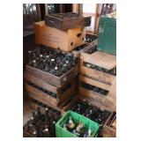 10 CASES OF ANTIQUE FRENCH BEER & WINE BOTTLES