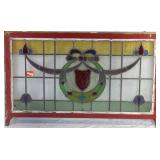 ENGLISH STAINED GLASS PANEL