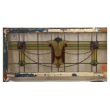 ANTIQUE ENGLISH STAINED GLASS PANEL