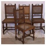 SET OF 4 FRENCH RENAISSANCE REVIVAL DINING CHAIRS