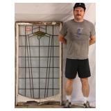 ENGLISH ART DECO STAINED GLASS PANEL