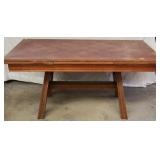 FLEMISH DRAW LEAF MARQUETRY TABLE