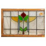 CONTINENTAL STAINED GLASS PANEL