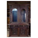 FRENCH RENAISSANCE REVIVAL VITRINE BOOKCASE