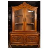 FRENCH OAK VITRINE BOOKCASE