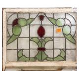 ANTIQUE FRENCH STAINED GLASS PANEL