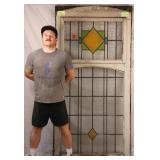 IRISH ART DECO STAINED GLASS PANEL