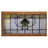 ANTIQUE IRISH STAINED GLASS PANEL