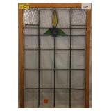 ENGLISH ART NOUVEAU STAINED GLASS PANEL