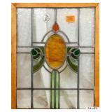 ANTIQUE FRENCH STAINED GLASS PANEL