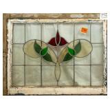 ANTIQUE ENGLISH STAINED GLASS PANEL