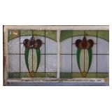 ANTIQUE ENGLISH STAINED GLASS PANEL