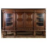 MONUMENTAL FRENCH RENAISSANCE REVIVAL VITRINE BOOK