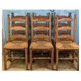 SET OF 6 19TH C. AMERICAN LADDERBACK CHAIRS