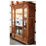 FRENCH OAK TRIPLE ARMOIRE