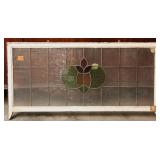 ANTIQUE CONTINENTAL STAINED GLASS PANEL