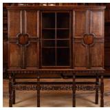 FRENCH CARVED VITRINE BOOKCASE