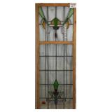 FRENCH ART DECO STAINED GLASS PANEL