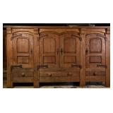 MONUMENTAL MISSION STYLE OAK HIGHBOARD