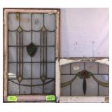 TWO SCOTTISH STAINED GLASS PANELS