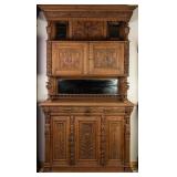 MONUMENTAL FRENCH RENAISSANCE REVIVAL VITRINE BUFF