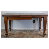 19TH C. FRENCH ART NOUVEAU OAK DINING TABLE