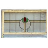 FRENCH ART NOUVEAU STAINED GLASS PANEL