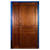 TWO 19TH C. AMERICAN HEART PINE DOORS