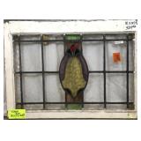 ANTIQUE SCOTTISH STAINED GLASS PANEL