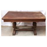 ENGLISH JACOBEAN STYLE PARQUETRY PUB TABLE