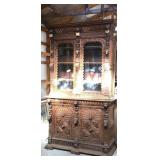 FRENCH RENASSIANCE REVIVAL OAK BUFFET