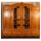 FRENCH OAK VITRINE BOOKCASE