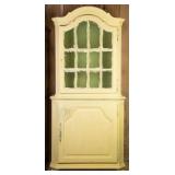 FRENCH PAINT DECORATED OAK VITRINE